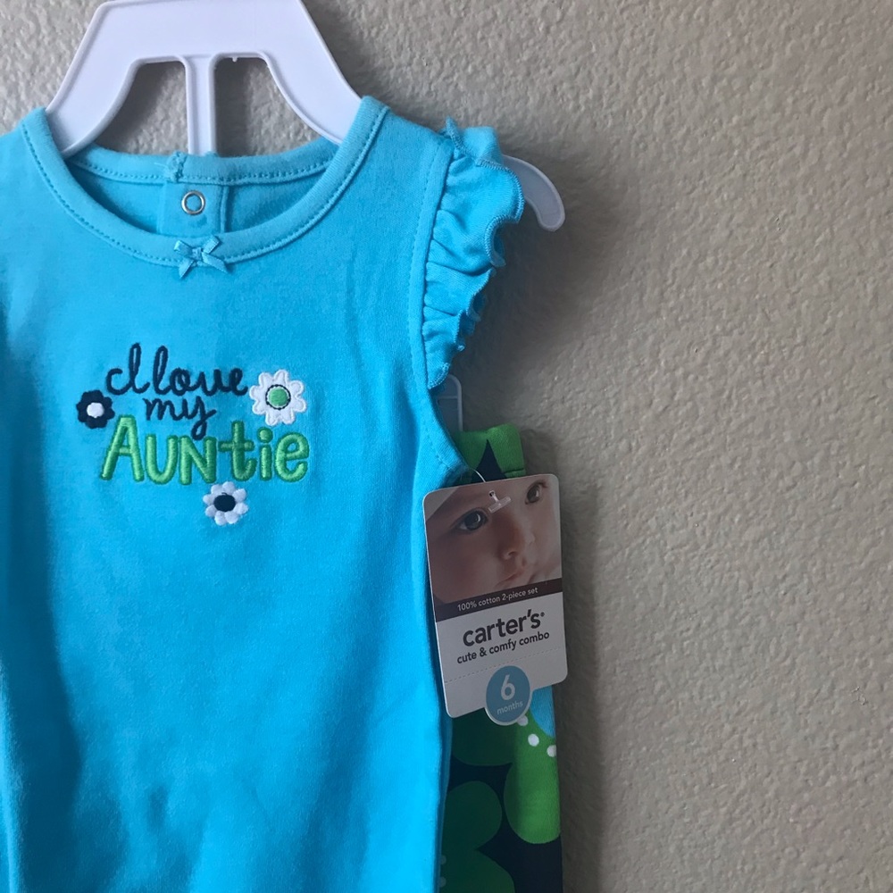 NWT Carter’s 6 Months 2 Piece Auntie Set - Picture 5 of 8